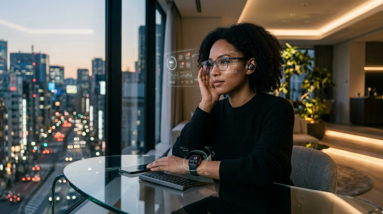Person interacting with a digital assistant