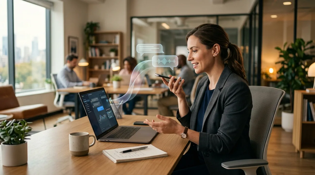 Person using an AI-enabled mobile device