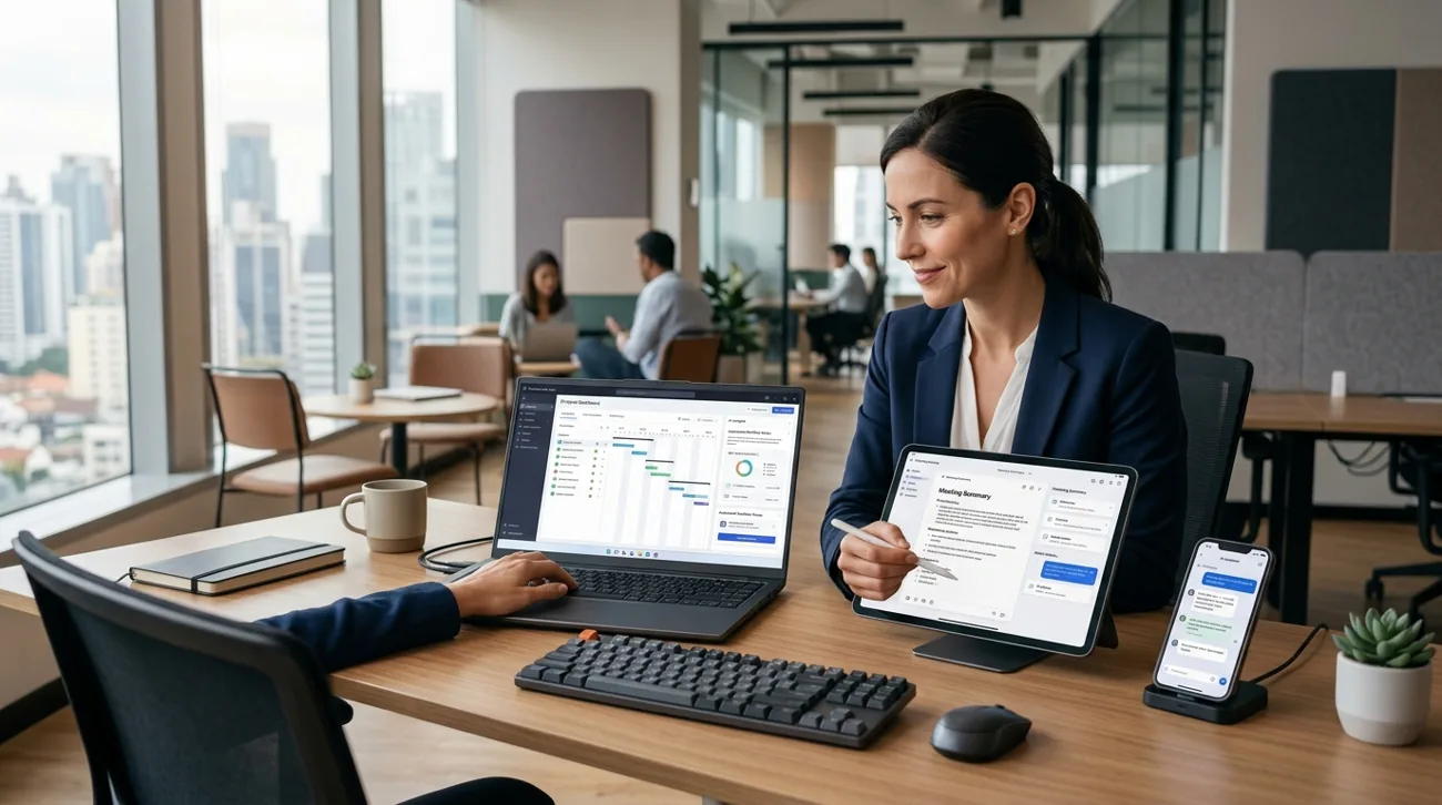 AI-assisted productivity workstation