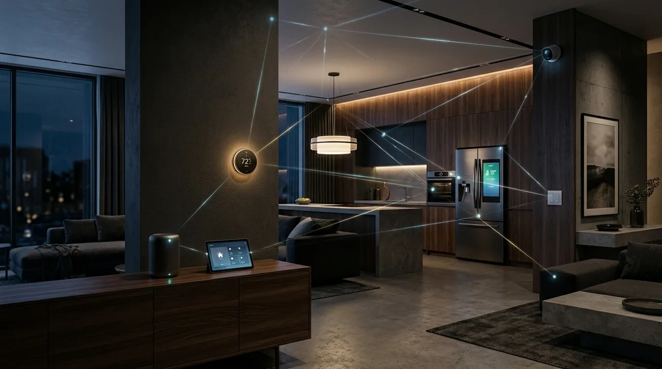 Connected living room with smart lighting